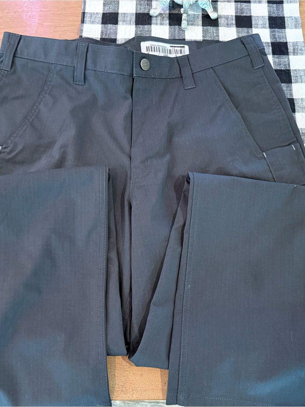 Carhartt Black Relaxed-Fit Pants with Branded Waist Label